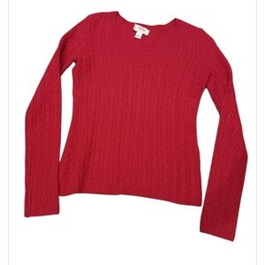 Vintage Talbots Red V-Neck Sweater Sz Ps